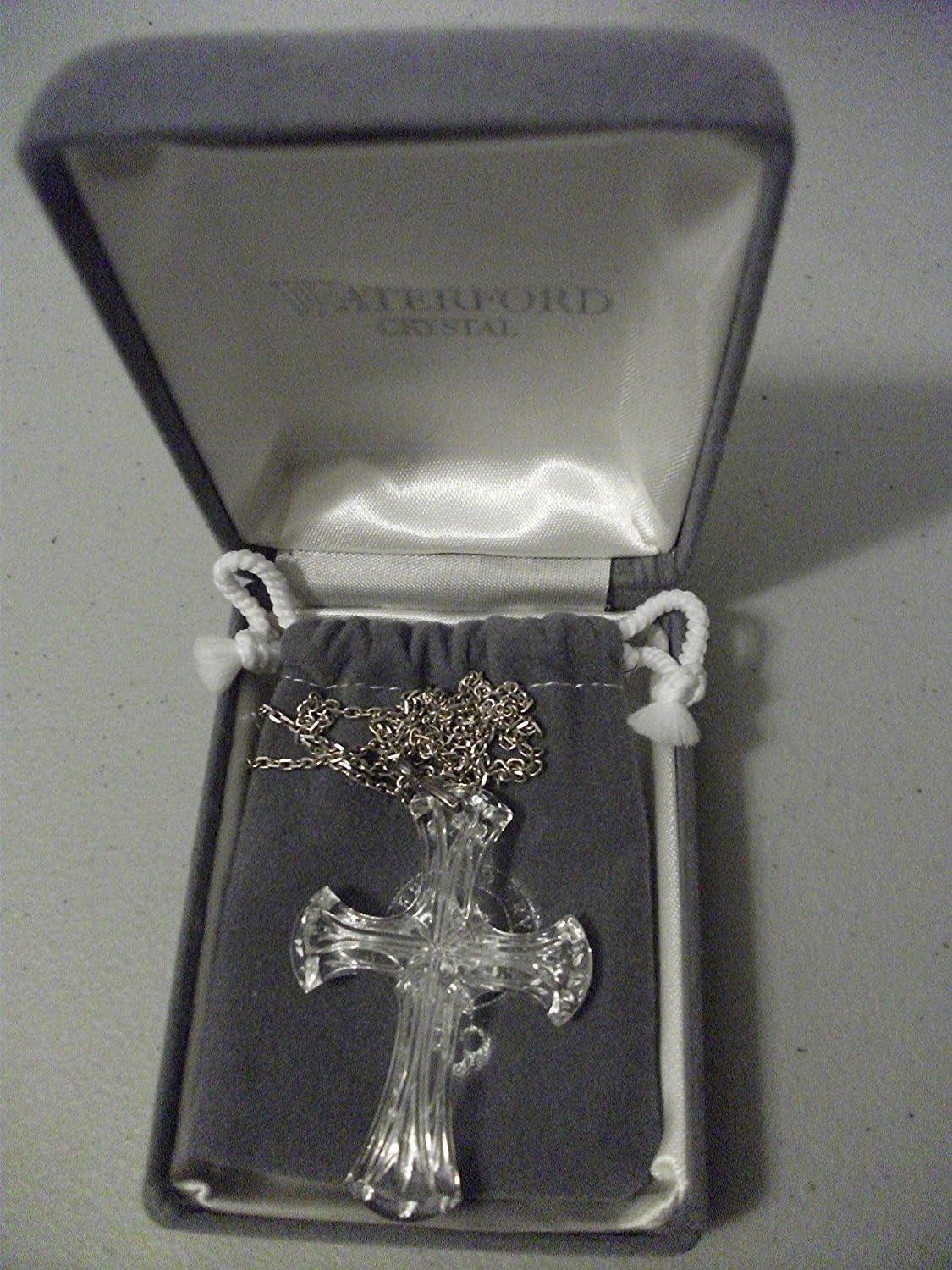 WATERFORD CROSS PENDANT NEW Glass 