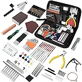 106Pcs Guitar Tool Kit, Guitar Accessories Guitar Maintenance Kit, Guitar Repair Kit with Capo Guitar Strings Picks Bridge Pins Gauge, TIMDAM Guitar Setup Kit for Ukulele Bass Mandolin Banjo Guitar