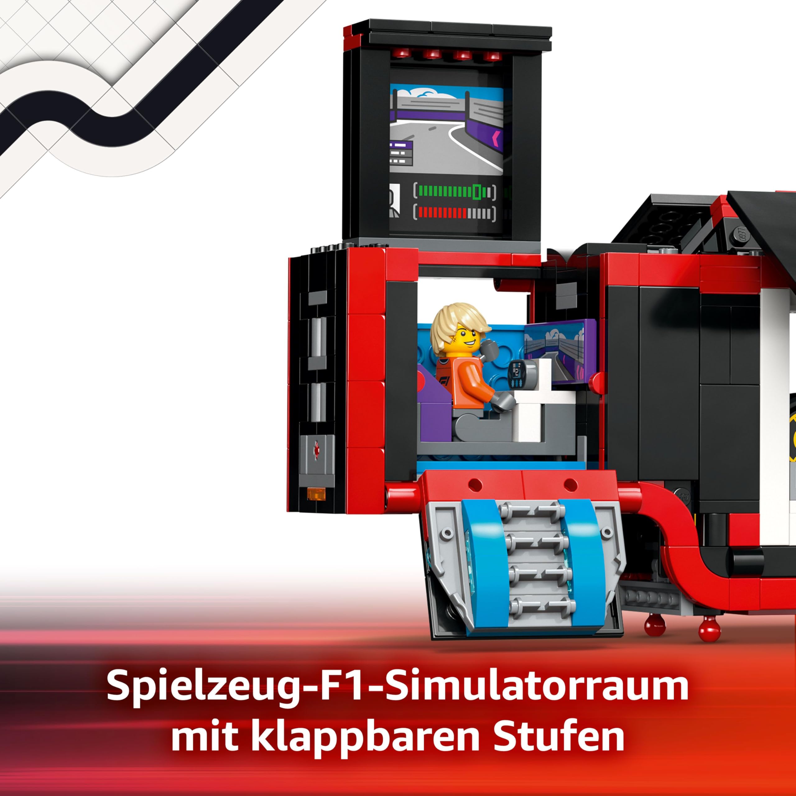 LEGO City F1 Transporter mit RB20 & AMR24 F1 Rennautos - Spielzeug Autotransporter für Red Bull & Aston Martin Formel 1 Teams - Inkl. 5 Minifiguren - Geschenk für Jungen & Mädchen ab 8 Jahren 60445 5