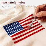 Nicpro Red Fabric Paint 8.45 oz Permanent for Clothes Upholstery view 3