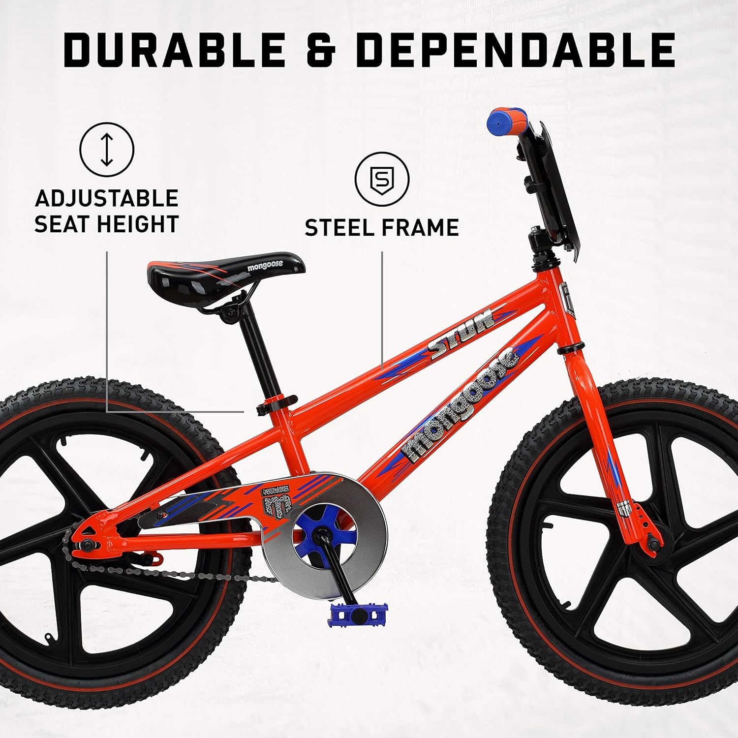 mongoose bike with training wheels