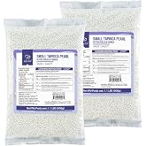 Soeos Sago Tapioca Pearls, 1.1 lbs (Pack of 2), Small Tapioca Pearls | Non-GMO, Gluten-Free, Quick-Cooking Sago Balls for Asian Desserts, Bubble Tea, and Puddings