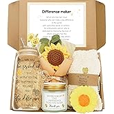 Thank You Gifts for Women, Appreciation Gifts for Teacher, Employee, Coworkers, Nurse, Secretary, Mentor, Friends, Leader, Appreciation Gift Box, Thanksgiving Christmas Gift set, Awesome Glass Cup