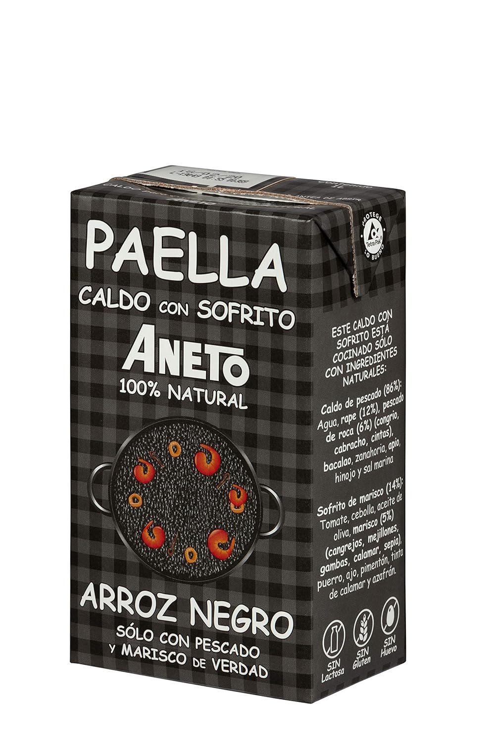 Aneto 100% Natural - Caldo para Arroz Negro - caja de 6 unidades ...