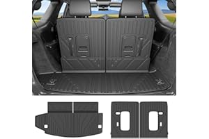 xipoqix Cargo Mat Compatible with 2016-2025 Dodge Durango 3rd Backrest Mat Trunk Liner 6&7 Seats Replacement for 2016-2025 Dodge Durango Accessories (Trunk Mat+3rd Row Backrest Mat)