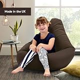 Beautiful Beanbags Highback Kids Beanbag Chair - 35 Inch Water Resistant Brown view 2