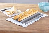 Chicago Metallic Commercial II Perforated Baguette Pan 3 Cavity 15 inch Aluminum view 6