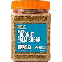 BetterBody Foods Organic Coconut Palm Sugar, Gluten-Free, Non-GMO, Low Glycemic Sugar Substitute, 1.5 lbs,24 Ounce