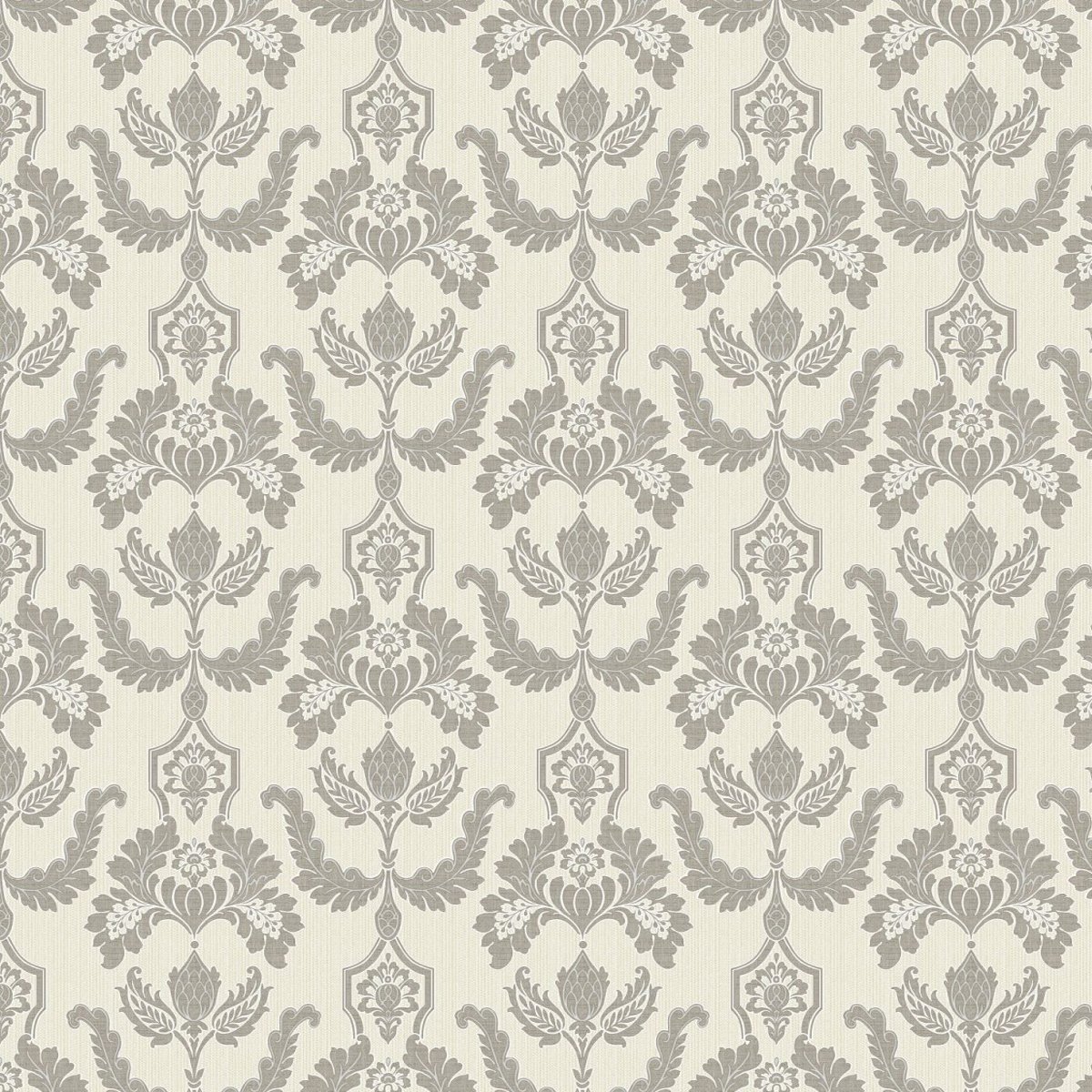 Pack of 5 Dolls House Miniature Heraldic Style Dark Grey Design Wallpaper