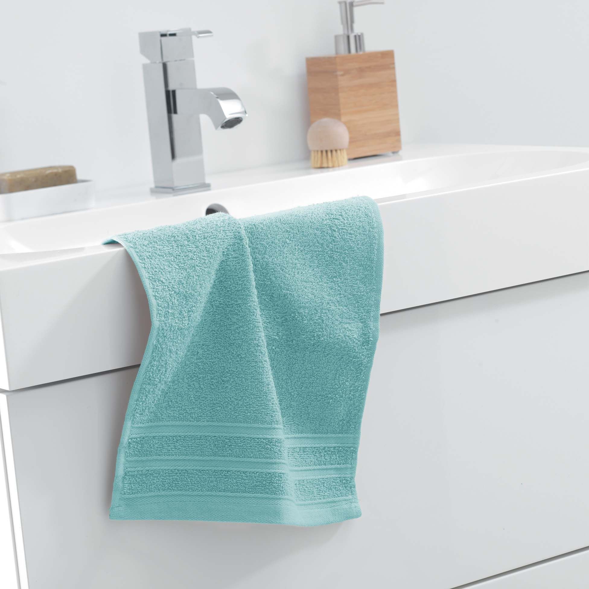Douceur d 'Intérieur Vitamin Invite Sponge Towel, Cotton, menthe, 50x30 cm Single