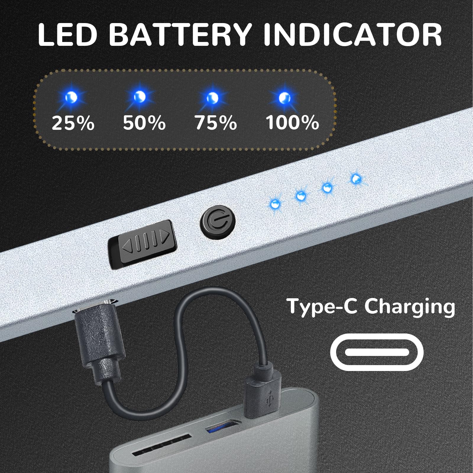 3 Pack Electric Candle Lighter USB Rechargeable Lighters Windproof Plasma Arc Lighters Flameless Type C Long Lighter with Safety Switch for Candle BBQ Camping Birthday Fireworks