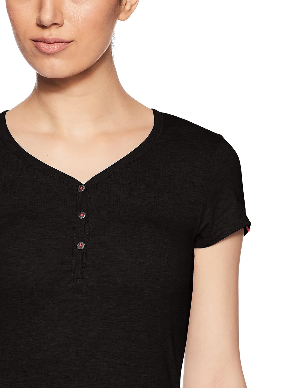 jockey women's cotton henley t-shirt