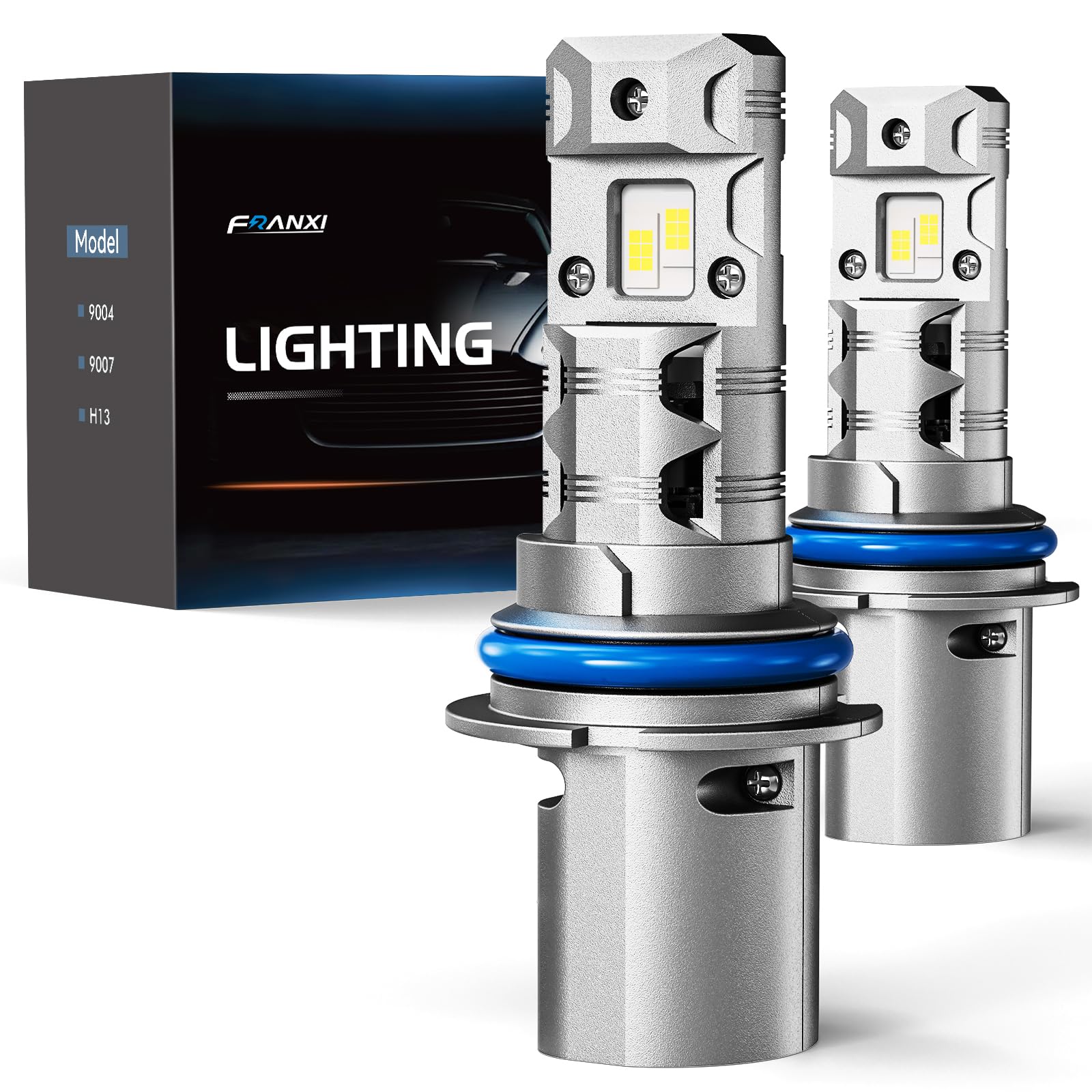 Photo 1 of FRANXI 9007/HB5 LED Bulbs fog light bulb, Hi/Low Beam, 1:1 Mini Size, 60W Super Bright 6000K Cool White Plug and Play, IP67 Waterproof, Pack of 2