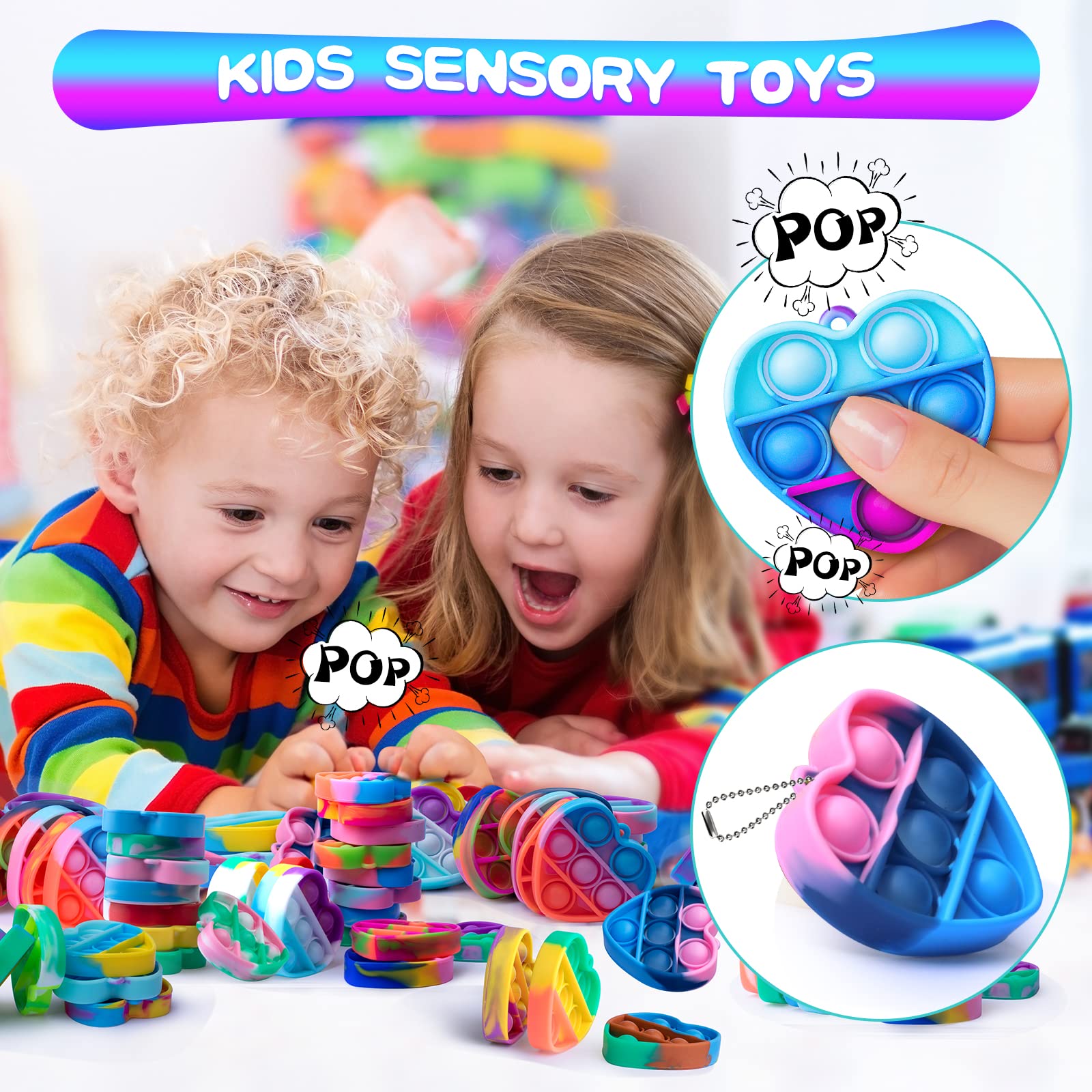 Mua Pop Fidget Toys Bulk Its Valentines Day Gifts for Kids Party Favors ...