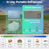 Alpicool Y15E 15L Car Fridge Freezer DC12V Portable Cooling Box -20 to 20 C view 4