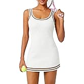 TQD Tennis Dress for Women Athletic Striped Knitted Sweater Tank Mini Active Casual Club Golf Dresses 2026 Trendy