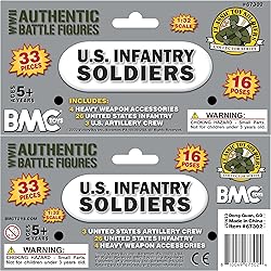 BMC CTS WW2 US Infantry Plastic Army Men - 33pc