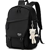 Hidds College Laptop Backpack for Men Women 15.6 Elementary Middle High School Book Bag For Teens Girls Boys Anti Theft Travel Backpacks Waterproof Casual Daypack Large Student Bookbags(Black-M)