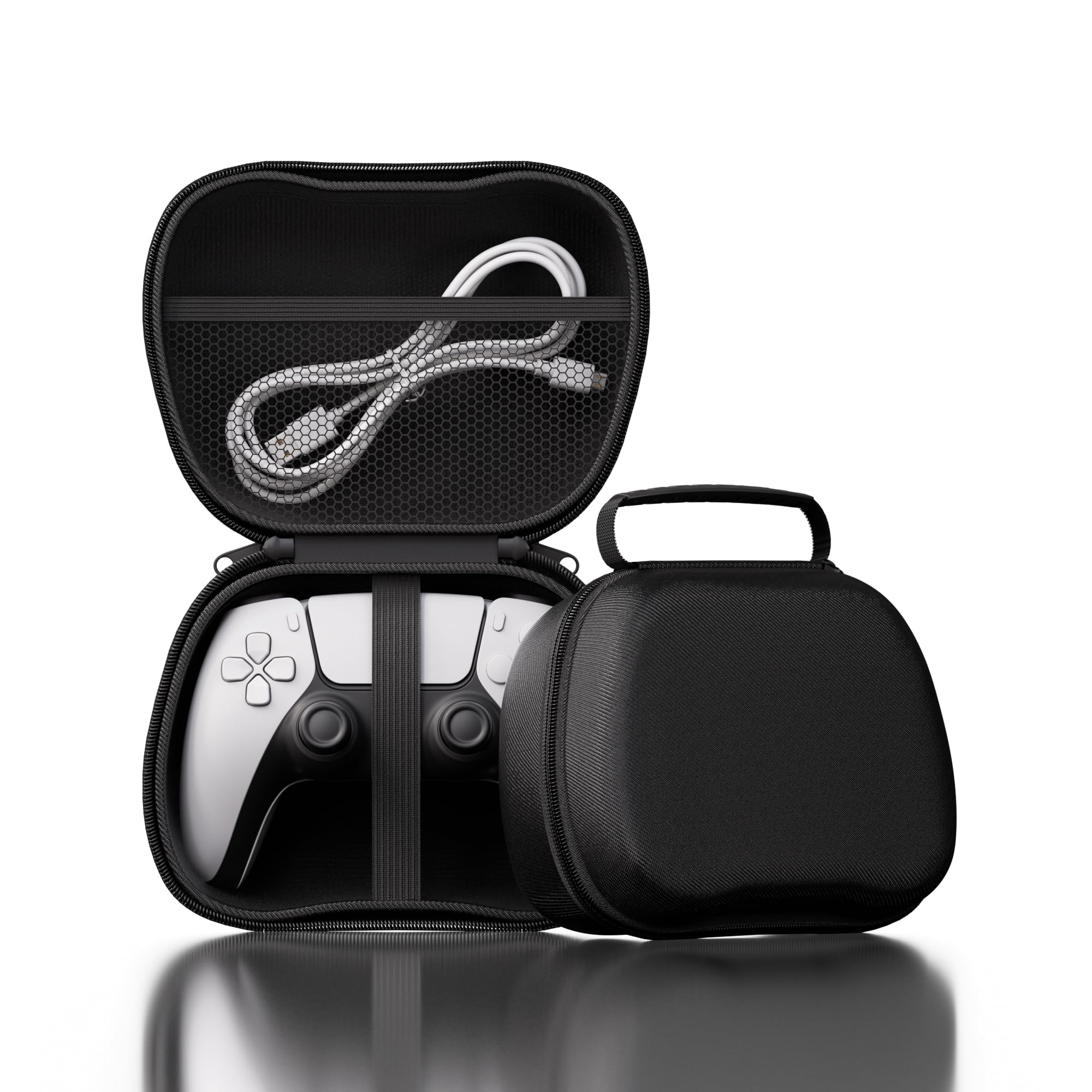 NQQNQQ 【1PACK Universal Game Controller Protective Case - Travel Storage Compatible with Xbox One, Xbox Series X/S, PS4, PS5, and Nintendo Switch Controllers - sturdy Carrying Case AA-B (Black)