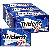 Trident Peppermint Sugar-Free Gum, 12 Packs of 14 Pieces (168 Total Pieces) | Chewing Gum with Xylitol, Perfect for Long Lasting Fresh Breath at School, Work &amp; Travel