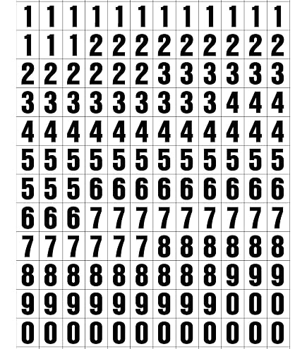 Stick On Vinyl Lettering, Numbers, Self Adhesive Reflective Letters ONLY, Stick On Numbers For Signs, Boats, Numbers, 3/4 Inch, Stick-on, Waterproof, Individual Stickers, (Black ON White