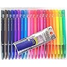 Pilot FriXion Ball Slim Retractable Erasable Gel Ink Pens, Extra Fine Point, 0.38 mm, 20 Colors & FriXion Eraser Light Blue Set with Original Vinyl Pen Case