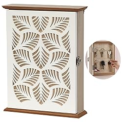AHUONEL Wooden Key Holder - Wall Mounted Key Rack