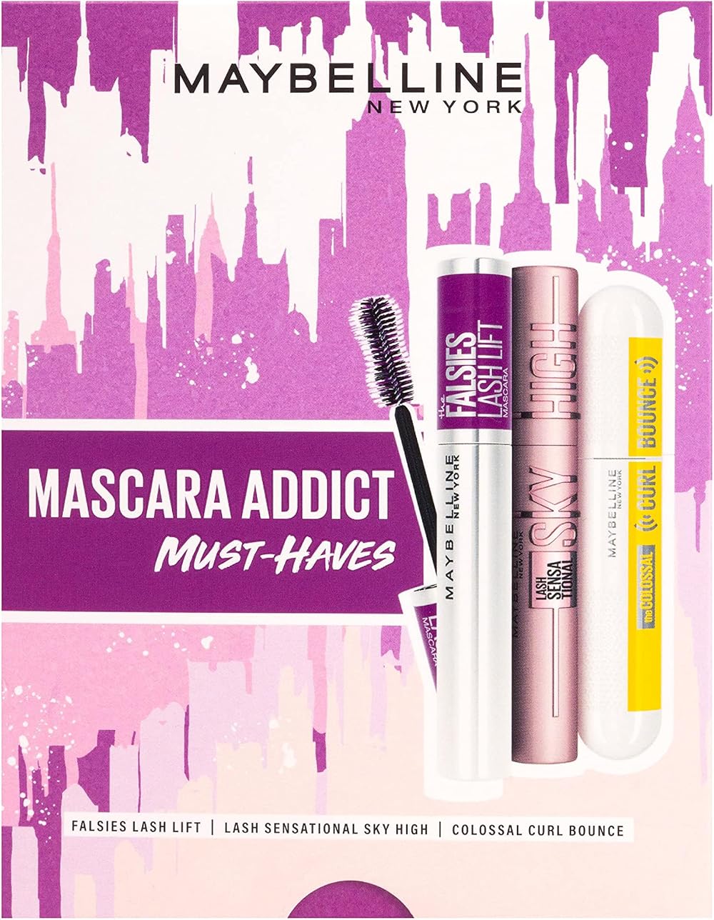 Maybelline Mascara Addict Gift Set Sky High Curl Bounce Falsies Lash Lift