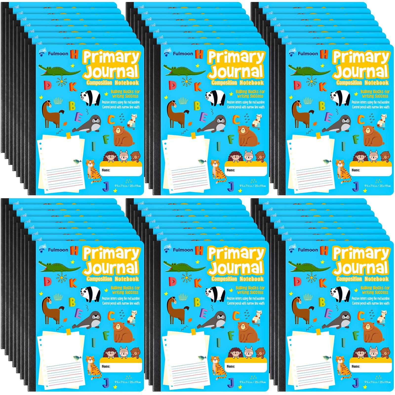 Photo 1 of ***PARTIAL SET***
Watersay 48 Pcs Primary Composition Notebook K-2 with Picture Space Primary Journal Grades K-2 Animal Print 50 Sheet (100 Pages) Drawing and Writing Notebook for Preschool, 1st 2nd Grade (Blue Color)