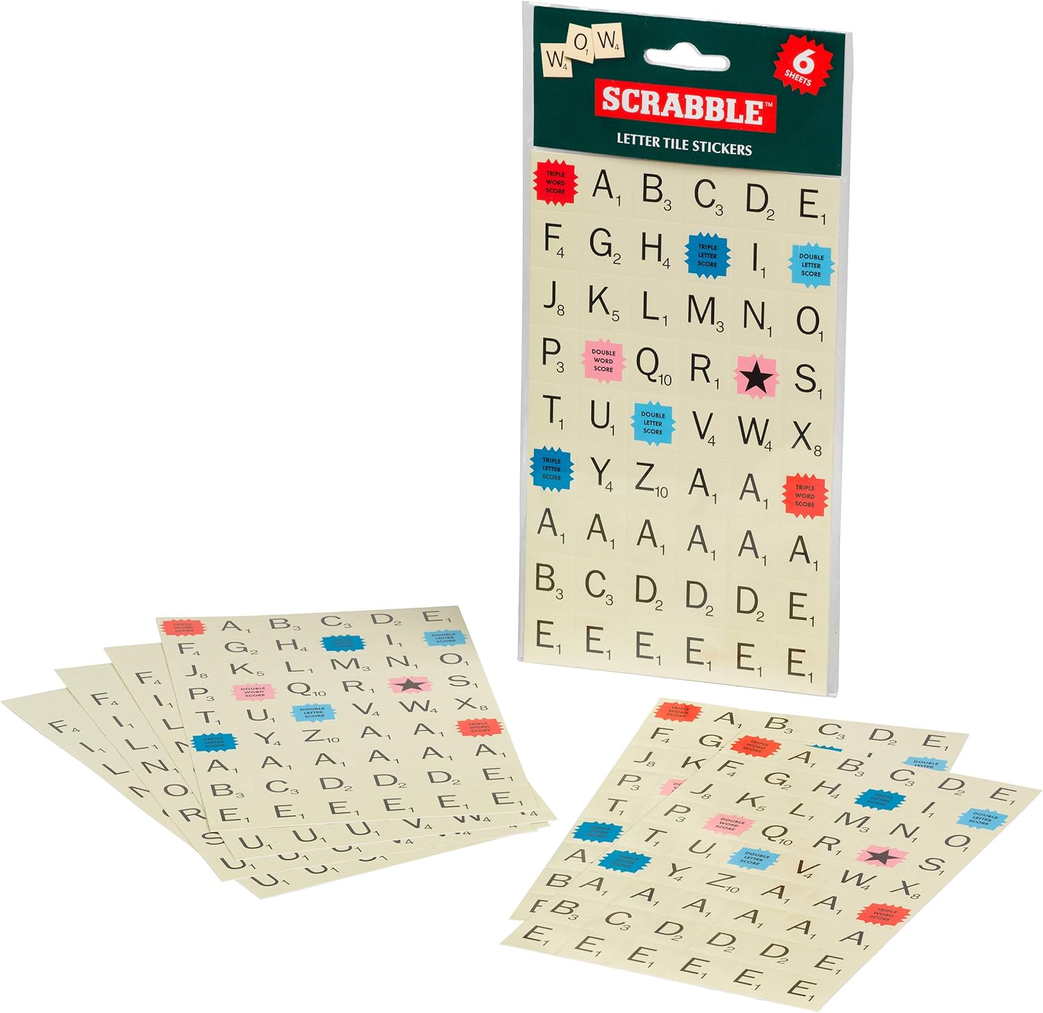 Scrabble Sticker Sheet, White, 0.2 x 11 x 24.2 cm Amazon.co.uk