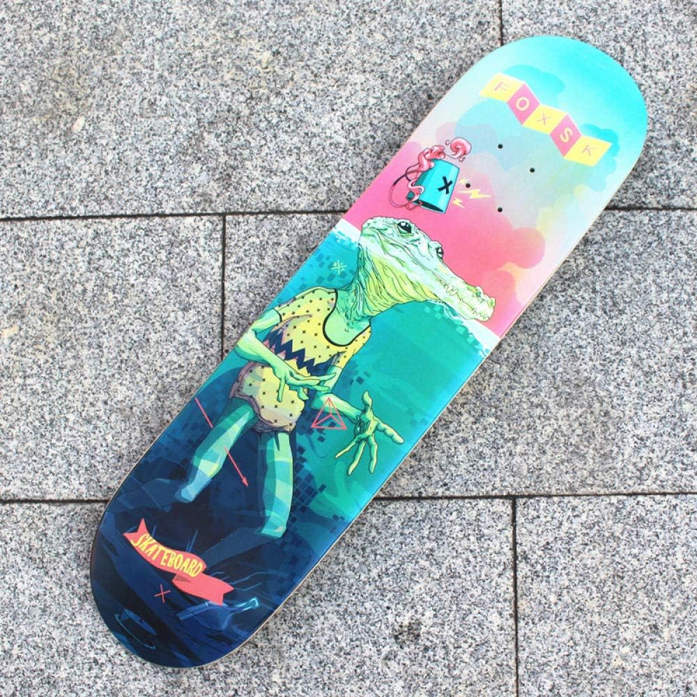 QAZXS Professional Skateboard Deck Double Tilt Board 7 Plis Maple High