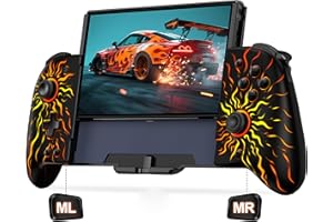 LIFUFUTEE Switch Controllers, Hall Effect Handheld Wireless Switch Controller for Nintendo Switch Controller/OLED, One-Piece Joypad Switch Remote with Programmable/Dual Vibration/TURBO/Wakeup