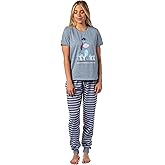 Disney Winnie-the-Pooh Women's Eeyore Character Jogger Sleep Pajama Set