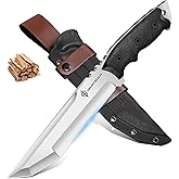 Dream Reach Fixed Blade Knife, Outdoor Survival Knife with Tactical Kydex Sheath, Horizontal Carry Knives with Ergonomic Handle, Bushcraft Knives for Camping Gardening Gift for Men