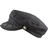 The Hat Depot Unisex Cotton Yachting Style Sailing Greek Fisherman Cap hat