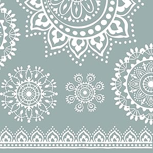 Cypress Home Refresh Tea Lace Paper Luncheon Napkin Set of 20-7 x 7 Inches