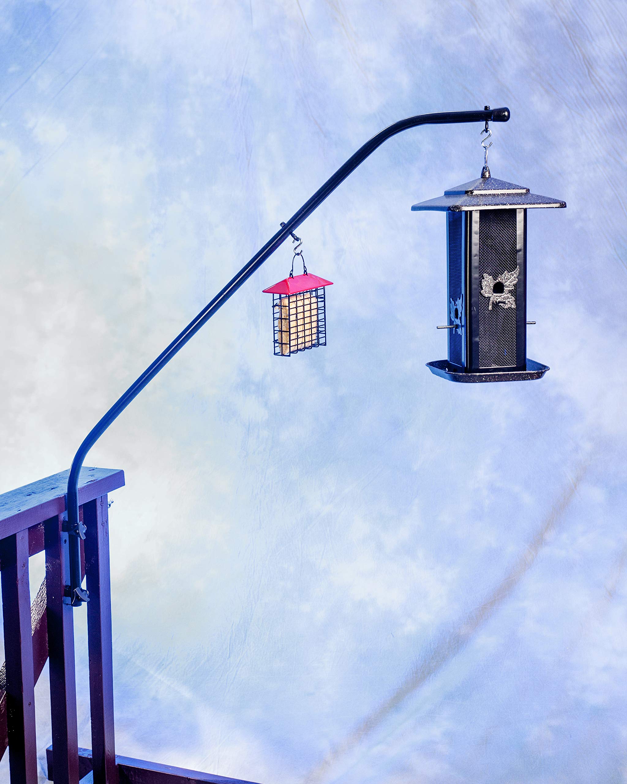 Strongest Extended Reach 60 Double Hook Swinging Bird Feeder Pole