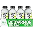 BODYARMOR Flash I.V. Zero Sugar Electrolyte Beverage, Lemon Lime, Hydration Drink For Rapid Rehydration, Post Workout Recovery, 20 Fl Oz (Pack of 12)