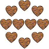 10 Pieces Tiger Heart Embroidered Iron on Applique Sew on Patch for Clothes Dress Jackets Caps DIY Embroidery Repair Patches Sewing Craft Decoration