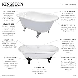 Kingston Brass VCT7DE7232NL8 Aqua Eden Clawfoot