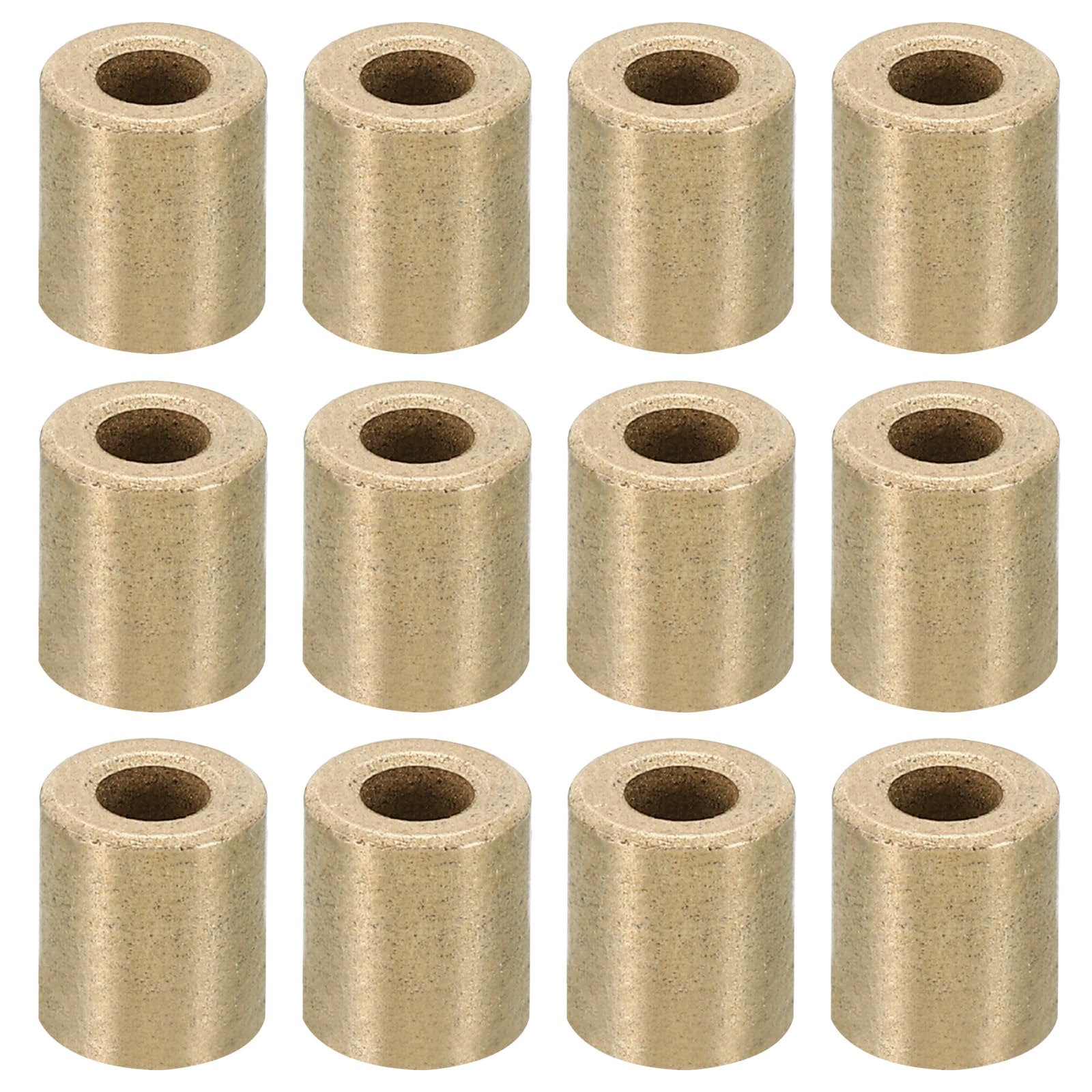 PATIKIL M4 Brass Spacers, 12 Pcs Metal Spacer Brass 4mm ID x 8mm OD x 10mm L Brass Spacers Screw Standoff for 5/32 Inch or M4 Screw