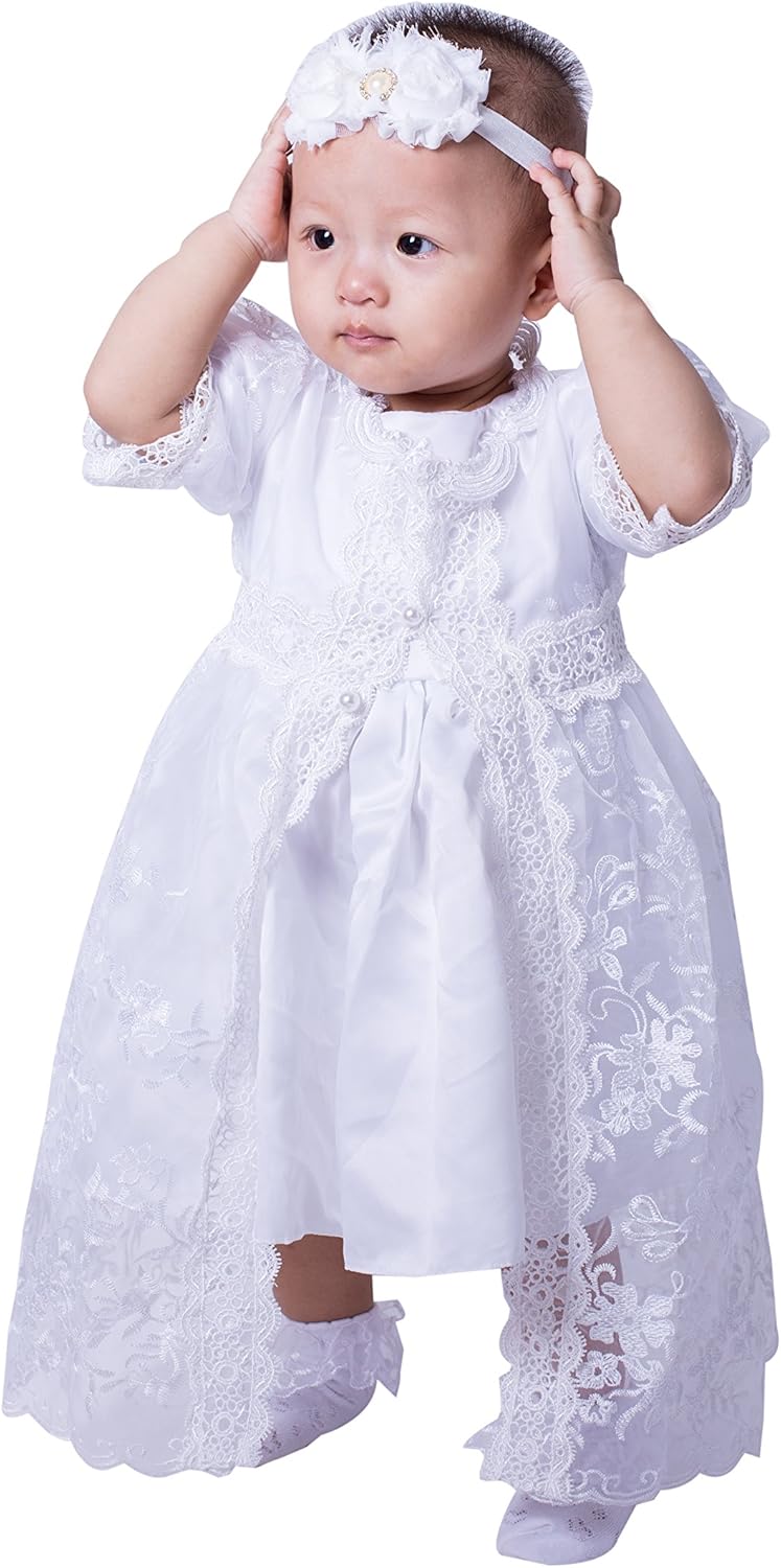 white princess dress for baby girl