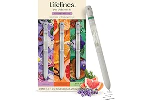 Lifelines Pen Diffuser Set, Nature's Escape 3-Pack – 1mm Black Ballpoint Pens with Scented Essential Oil Blends – Aromatherapy Diffuser & Sensory Immersion Diffuse Aroma As You Write