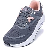 QAUPPE Wide Toe Box Shoes Women Walking Plantar Fasciitis Sneakers Arch Support Orthotic Tennis Shoes