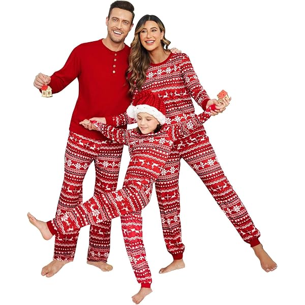 Adisputent Family Matching Christmas Pajamas - Long Sleeve Snowman PJ Set For Women, Men & Kids