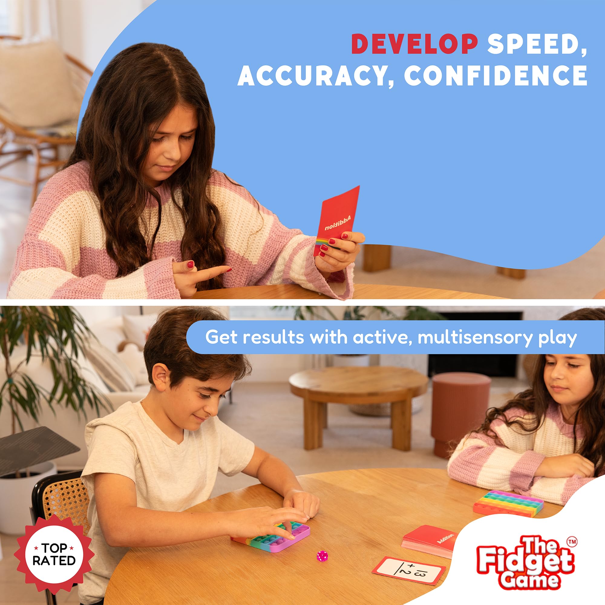 Mua Addition & Subtraction Flash Cards - Math Games for Children to