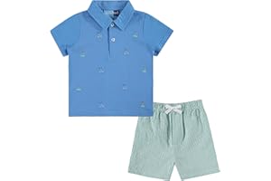 Good Lad Toddler Boys Emboridered Short Sets