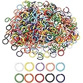 PATIKIL Open Jump Rings, 400 Pcs 8mm Round Ring Charm Loops Connector for Jewelry Making Supplies DIY Craft Keychains Necklaces Earrings, 10 Colors