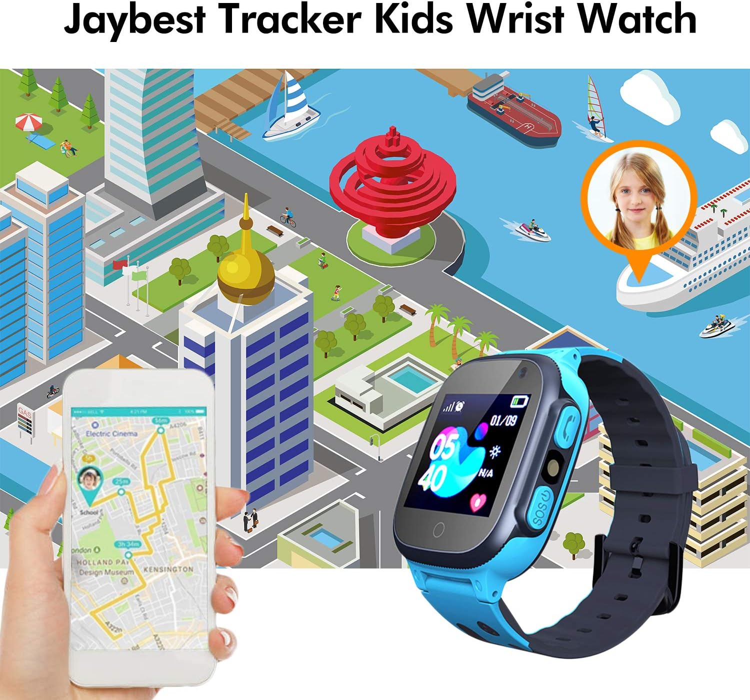 Jaybest Smartwatch Niños - Inteligente Relojes Phone con cámara ...