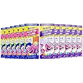 Mr. Bubble Fizzy Tub Colors Bath Water Coloring Tabelets, 6 Bright Colors, Red, Orange, Yellow, Purple, Blue and Green, Fragrance Free (12 Packets, 9 Tablets Each)